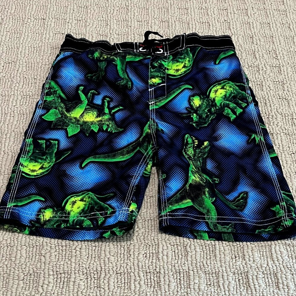 Boys Dinosaur Swim Trunks with mesh lining - Size 7